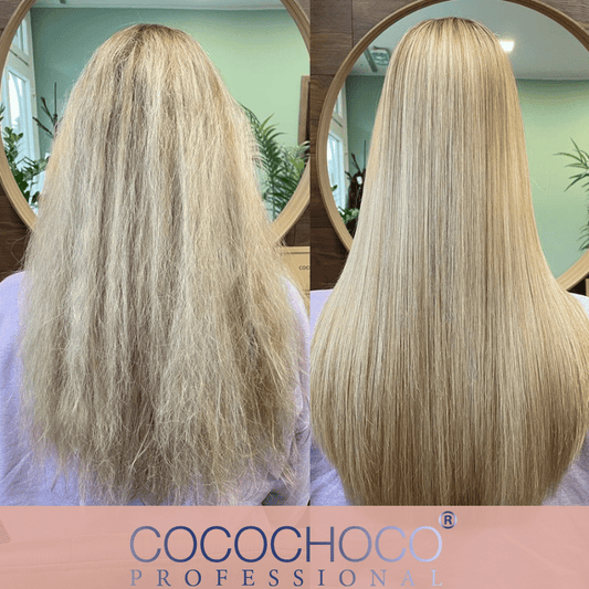 Impostare il trattamento dei capelli originale di cheratina brasiliana 200 ml - per capelli scuri / spessi | Cocochoco®