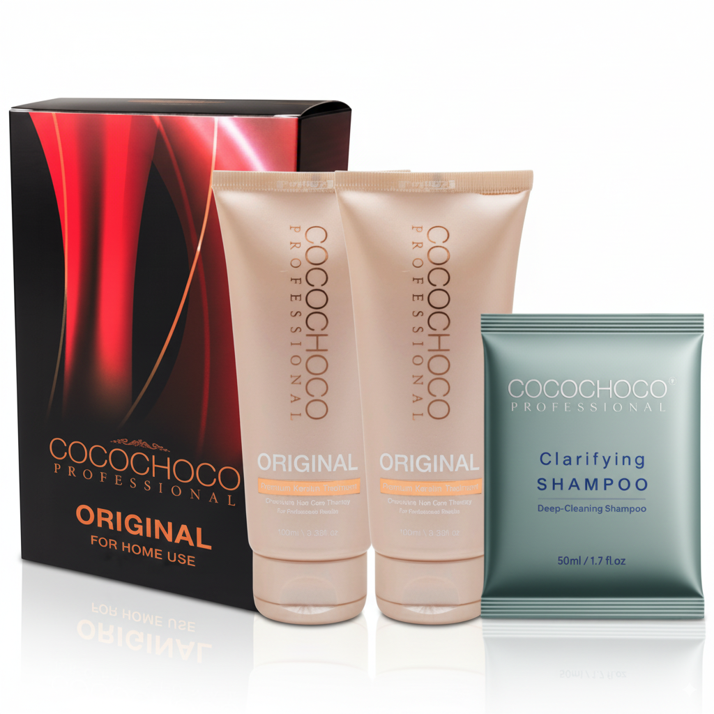 Set Brasilianer Keratin Original Haarbehandlung 200 ml - für dunkles / dickes Haar | Cocochoco®