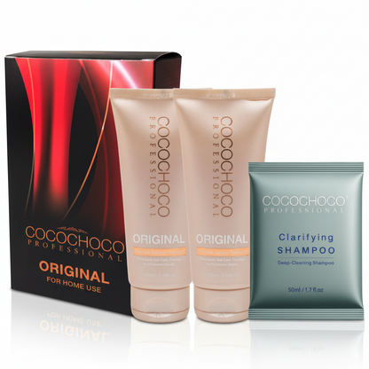Set Brasilianer Keratin Original Haarbehandlung 200 ml - für dunkles / dickes Haar | Cocochoco®