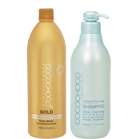 Gold keratin treatment 1000 ml & Clarifying Shampoo 1000 ml