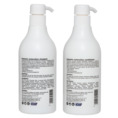 Ρυθμίστε εντατική αποκατάσταση κεραμιδίου ελεύθερο θειικό σαμπουάν & κλιματιστικό 2x 500 mL | Cococho®