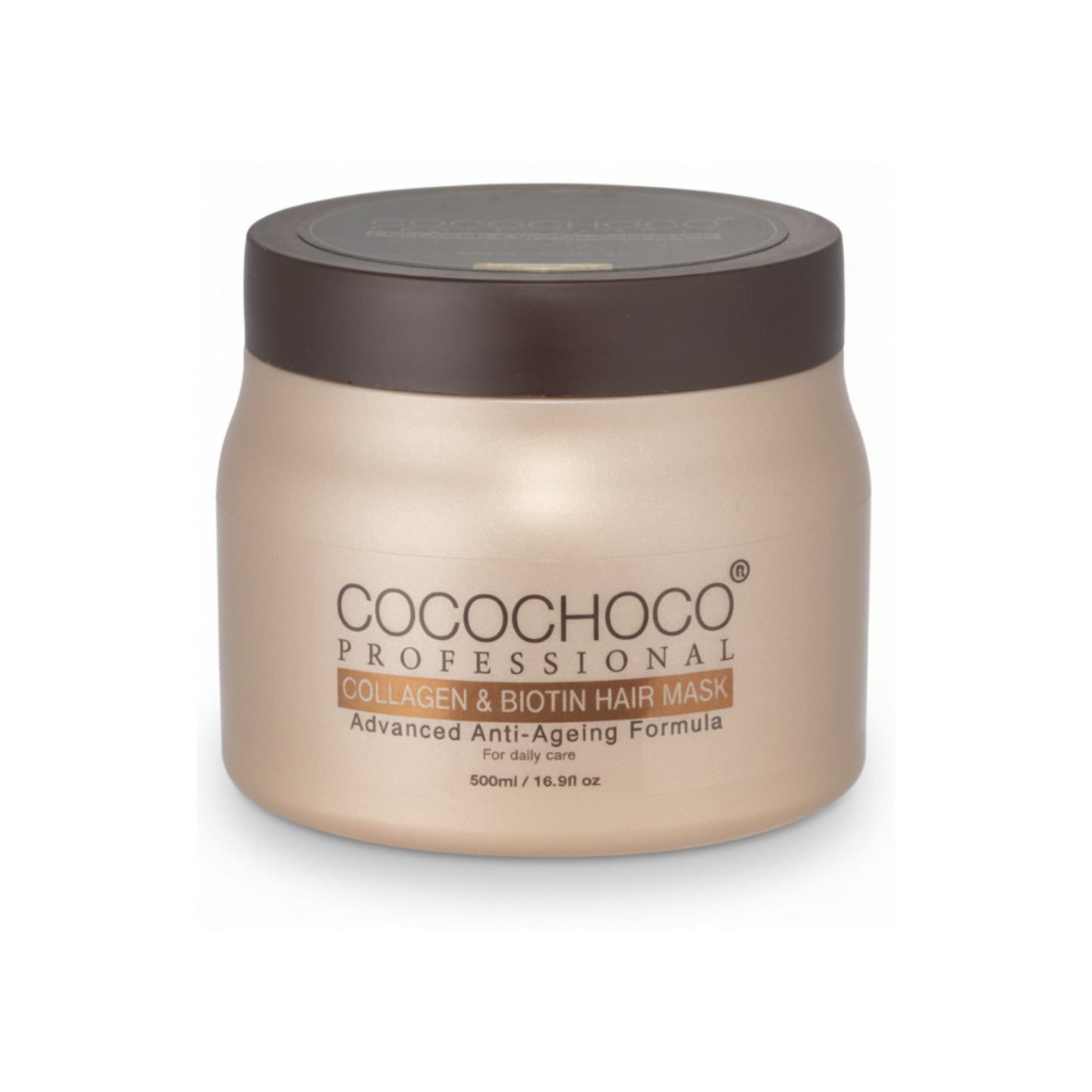 Cocochoco Professional Collagen & Biotin Hair Mask jar on a white background