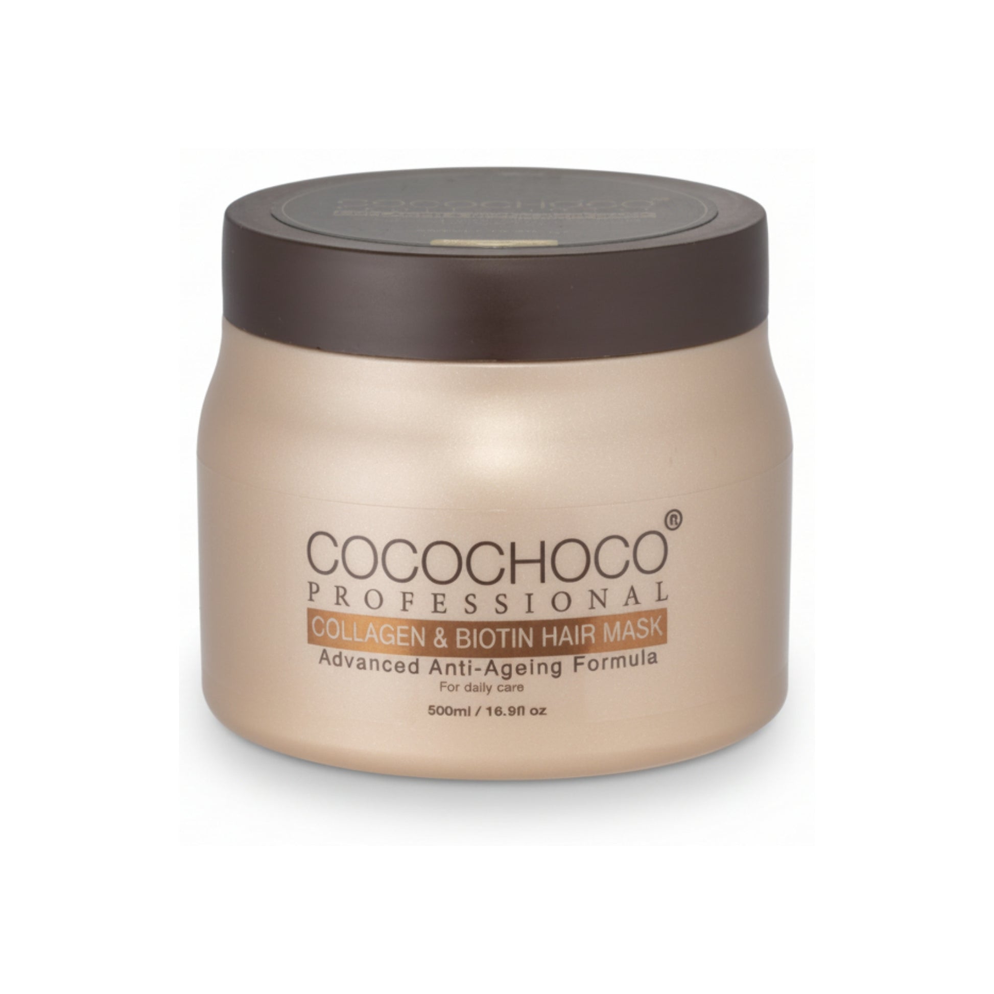 Cocochoco Professional Collagen & Biotin Hair Mask jar on a white background