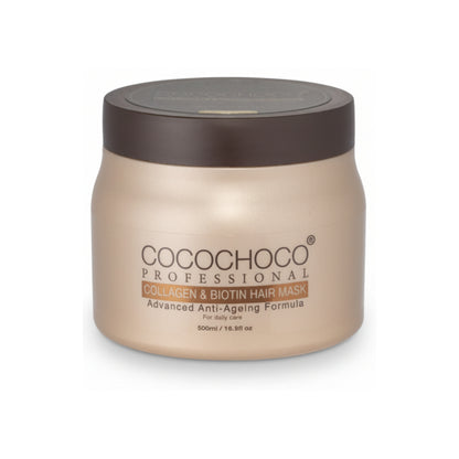 Cocochoco Professional Collagen & Biotin Hair Mask jar on a white background