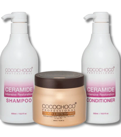 complete set dry hair shampoo conditioner mask