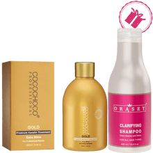 Cargar imagen en el visor de la galería, COCOCHOCO 24K Gold Keratin Hair Treatment 250ml - Para cabello extra brillante/brillante