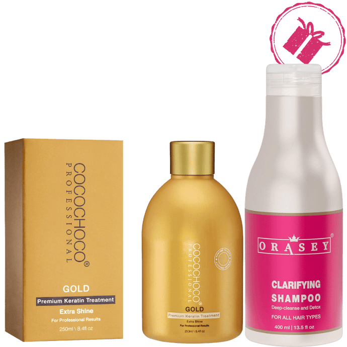 COCOCHOCO 24K Gold Keratin Hair Treatment 250ml - Para cabello extra brillante/brillante