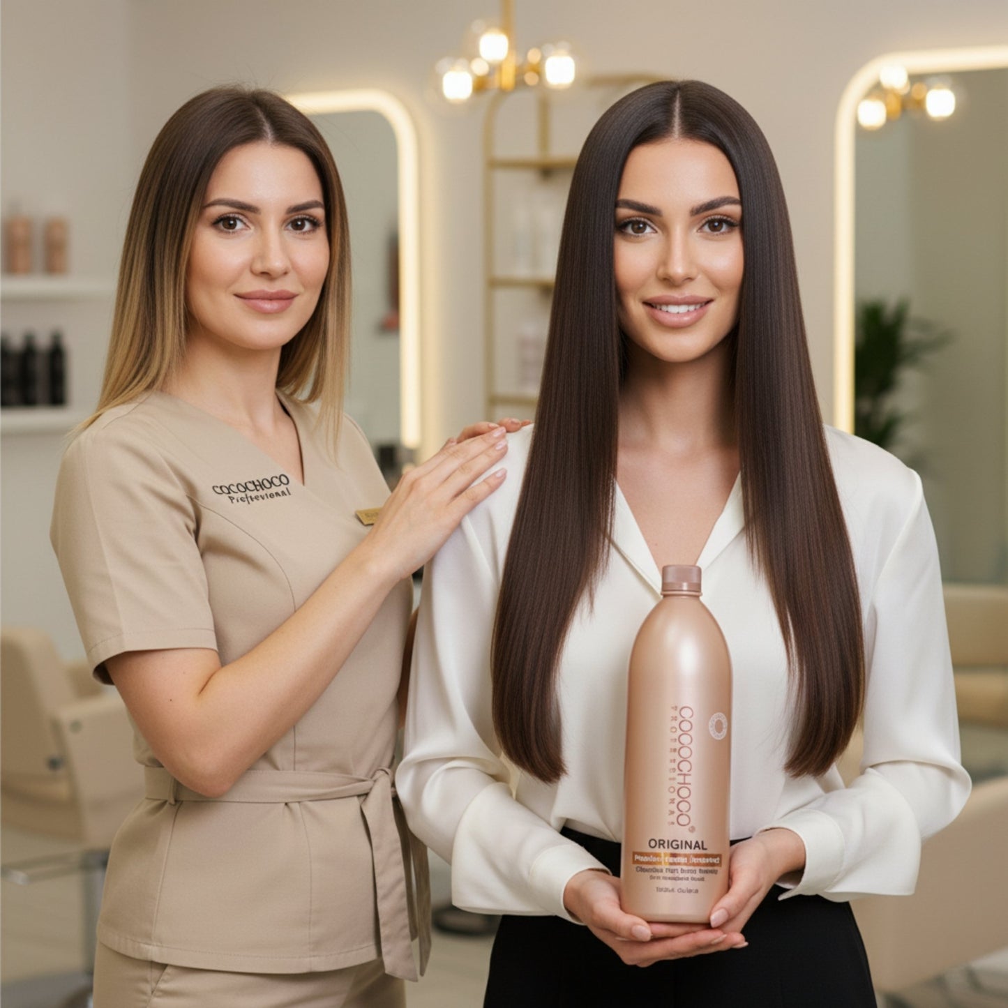 Impostare il trattamento per capelli originale di cheratina brasiliana 1000 ml e shampoo chiarificante 400 ml | Cocochoco®