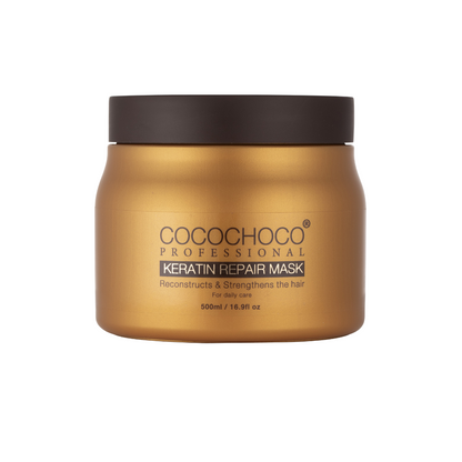 Máscara para el cabello de queratina para hidratación y regeneración 500 ml | COCOCHOCO®