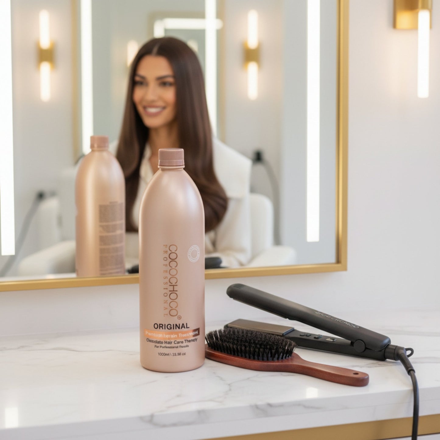 Impostare il trattamento per capelli originale di cheratina brasiliana 1000 ml e shampoo chiarificante 400 ml | Cocochoco®