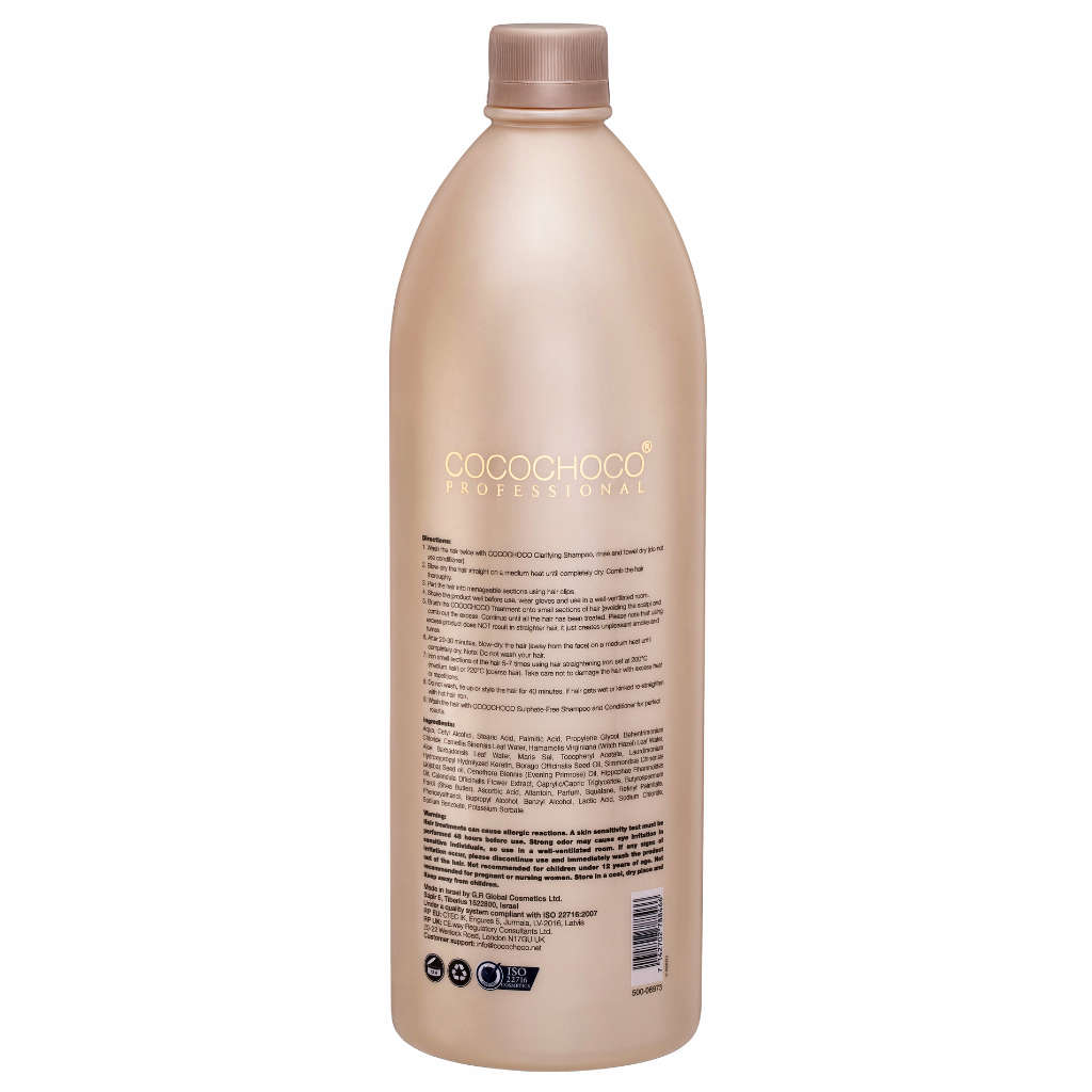 Trattamento dei capelli originale di cheratina brasiliana 1000 ml - per capelli scuri / spessi | Cocochoco®