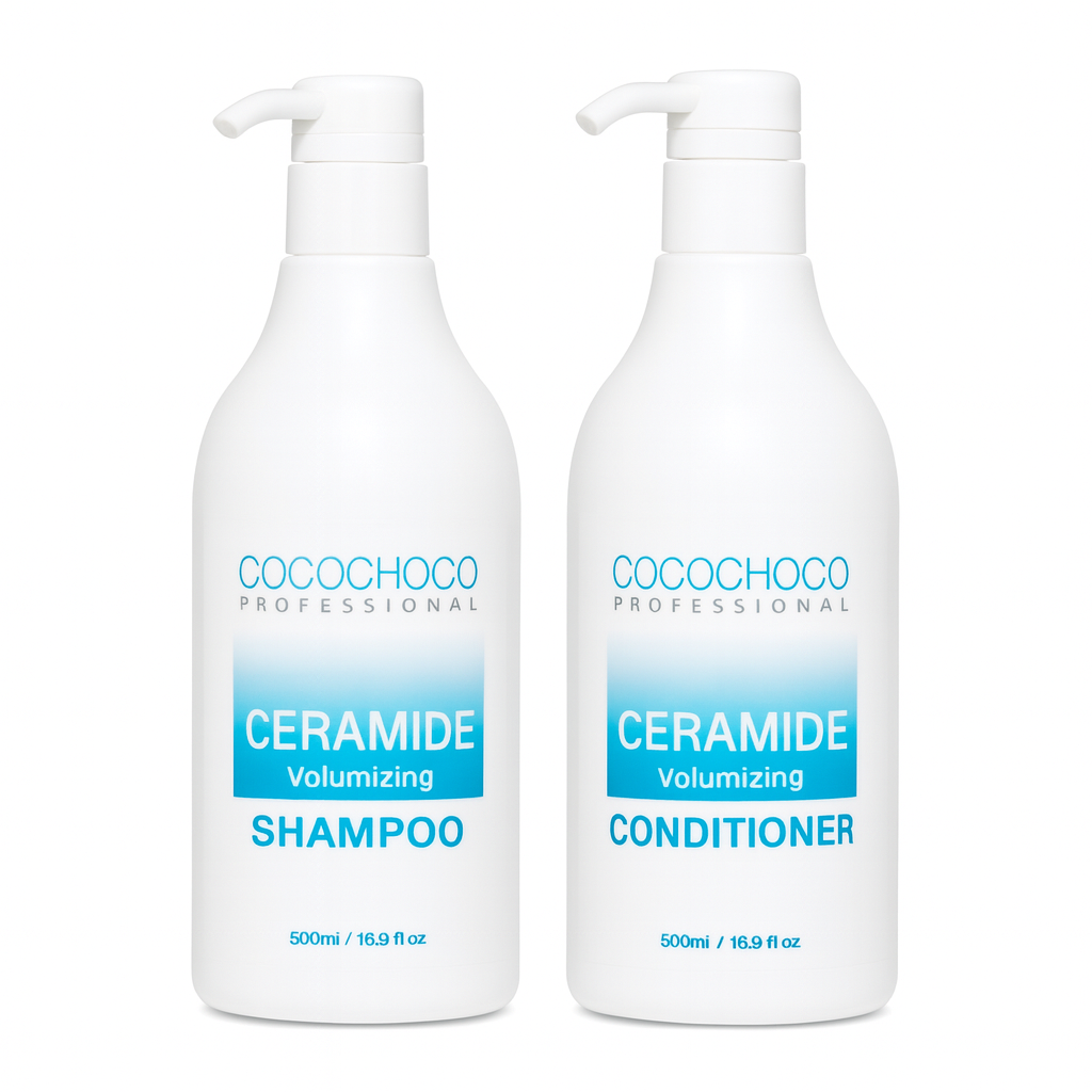 Establezca el champú y acondicionador de cabello de ceramida voluminante 2x 500 ml - Volumen Boosting | COCOCHOCO®