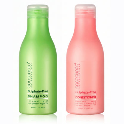 cocochoco shampoo bottle and conditioner free sulphate set