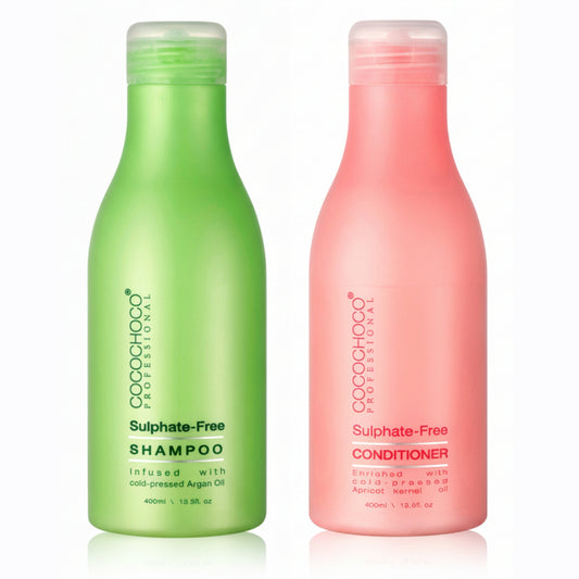 cocochoco shampoo bottle and conditioner free sulphate set