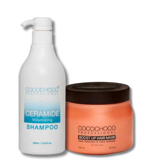 volumizing hair set shampoo mask cocochoco