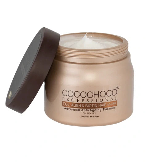 Kollagenhaarmaske für trockenes Haar mit Biotin 500 ml | Cocochoco®